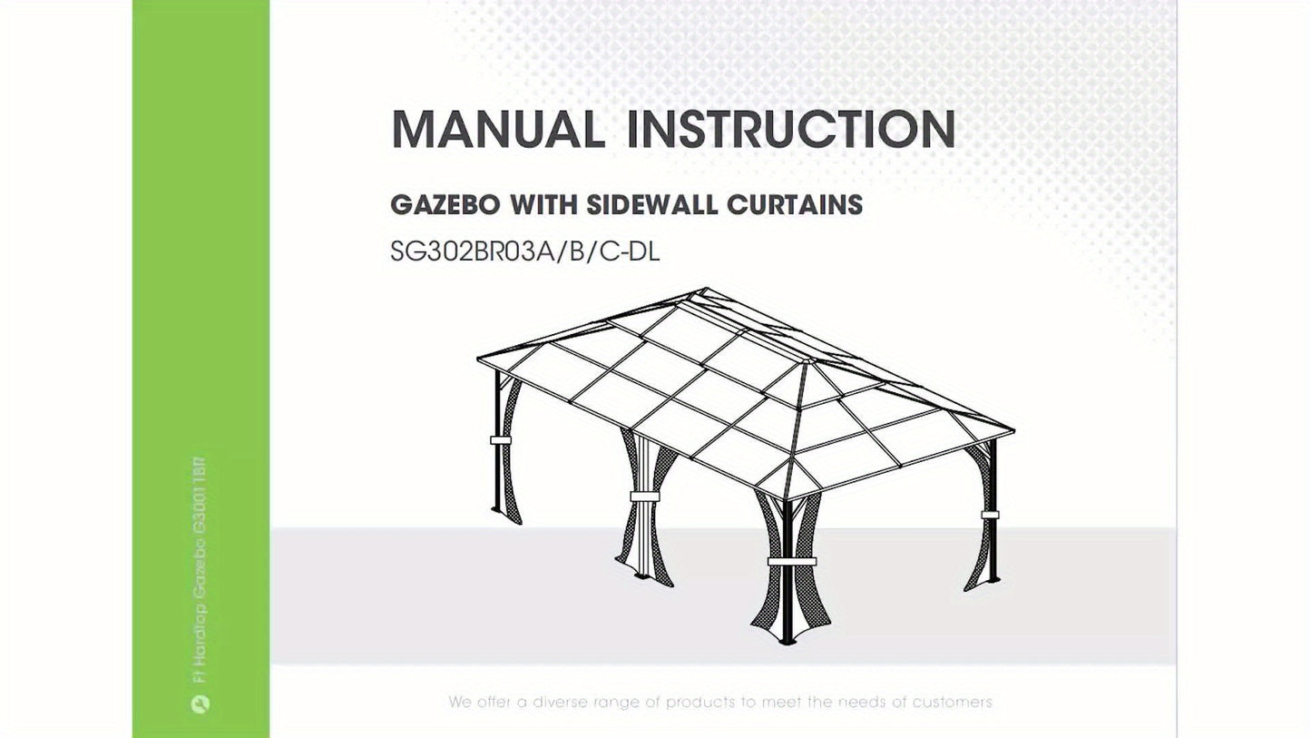 12'x20' Hard Top Gazebo with Curtains & Netting - Durable Aluminum Frame, Dual-Layer Polycarbonate Canopy, Ideal for Patio, Lawn & Garden Decor, Garden Gazebo|Elegant Home Decor|Durable Construction, Gazebo Deco
