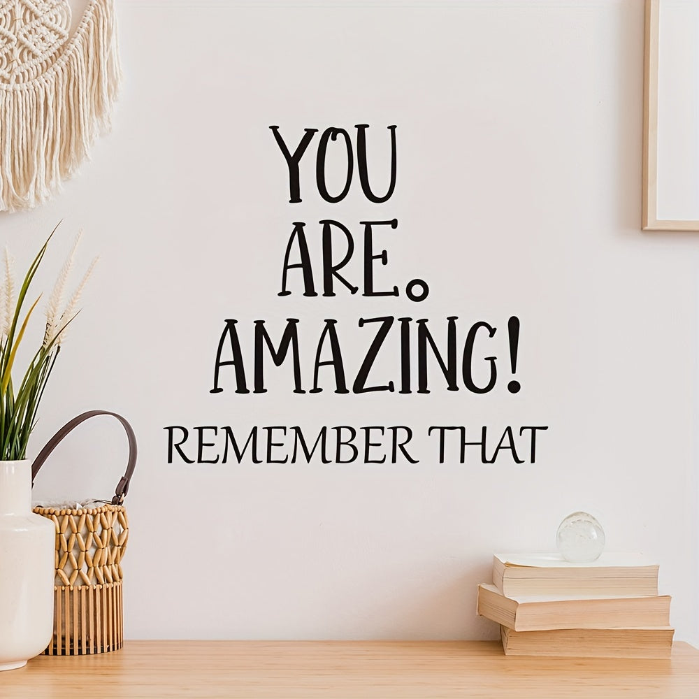 1pc Creative Vinyl Wall Sticker - Inspirational Quotes Print, Self-Adhesive - For Bedroom, Entryway, Living Room, Porch - Home Decoration - Perfect Gift for Housewarming