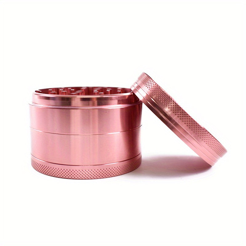 1pc 4-Layer Premium Aluminum Alloy Grinder - Effortless Spice Crushing, Herb Grinding, and Kitchen Prep - Durable, Easy-to-Clean, Compact Design, Perfect for Chrismas Gifts, Halloween Gifts, and Halloween Decoration
