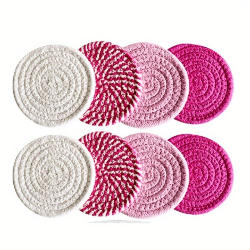 Beverage coaster with stand, absorbent coaster for beverages, minimalist coaster coaster set, woven coaster for coffee table, home decoration, tabletop protection