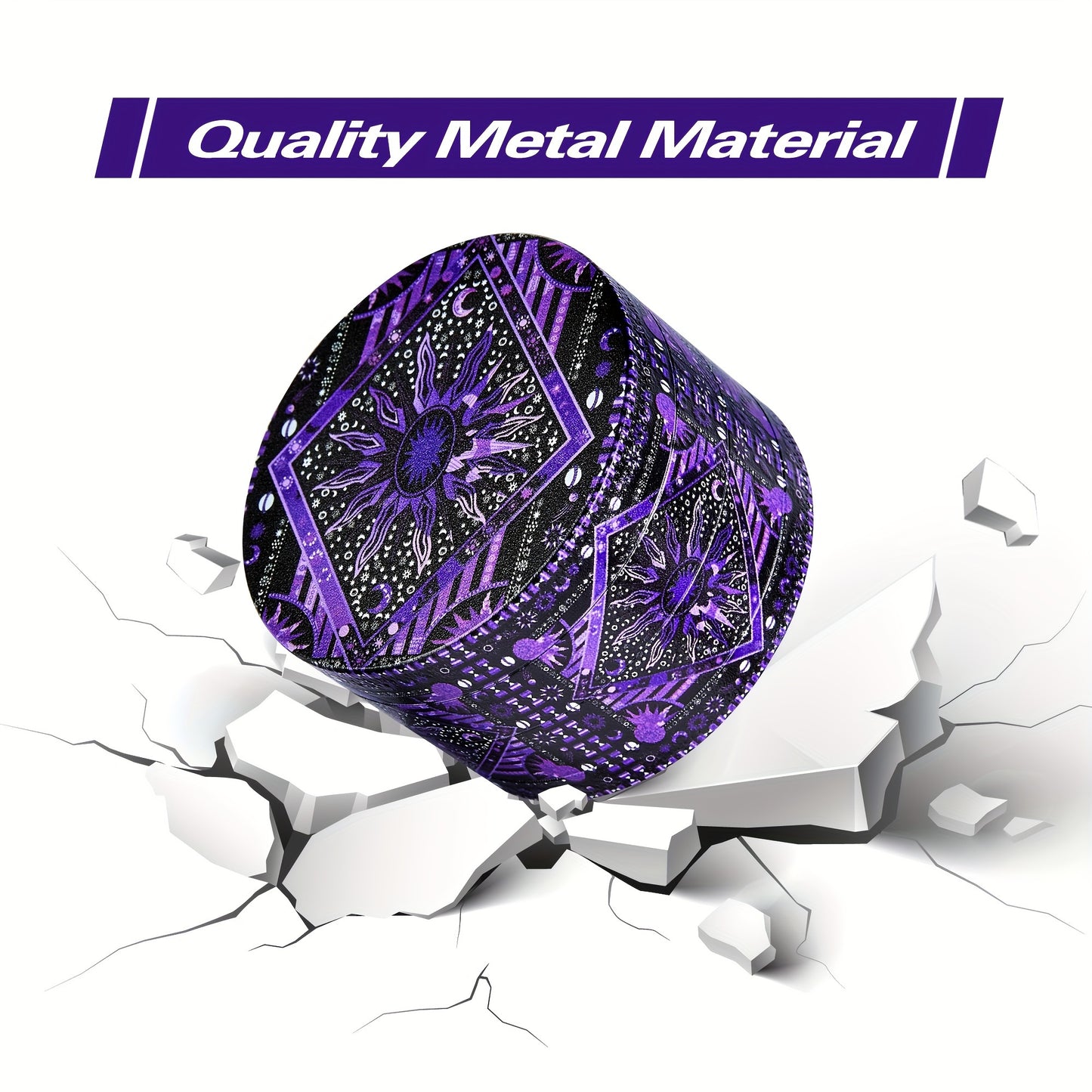 1pc 2.5 Inch Zinc Alloy 4-layer Grinder, Creative Pattern Metal Spice Grinder, Herb Crusher, Grinding Machine, Kitchen Supplies, Chrismas Gifts, Halloween Gifts, Halloween Decoration