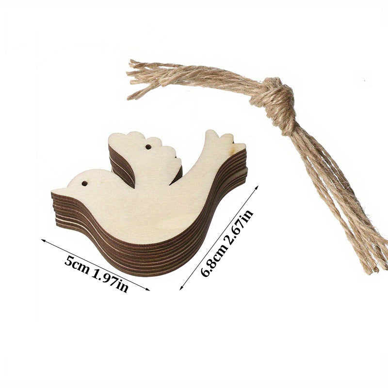 1 Pack, Christmas Pendant Household Decoration Supplies, Wooden Handicrafts, Creative Carving Wood Chips, Christmas Tree Decorations Gifts, Creative Small Gift, Holiday Accessory, Birthday Party Supplies, Birthday Gift, Art C