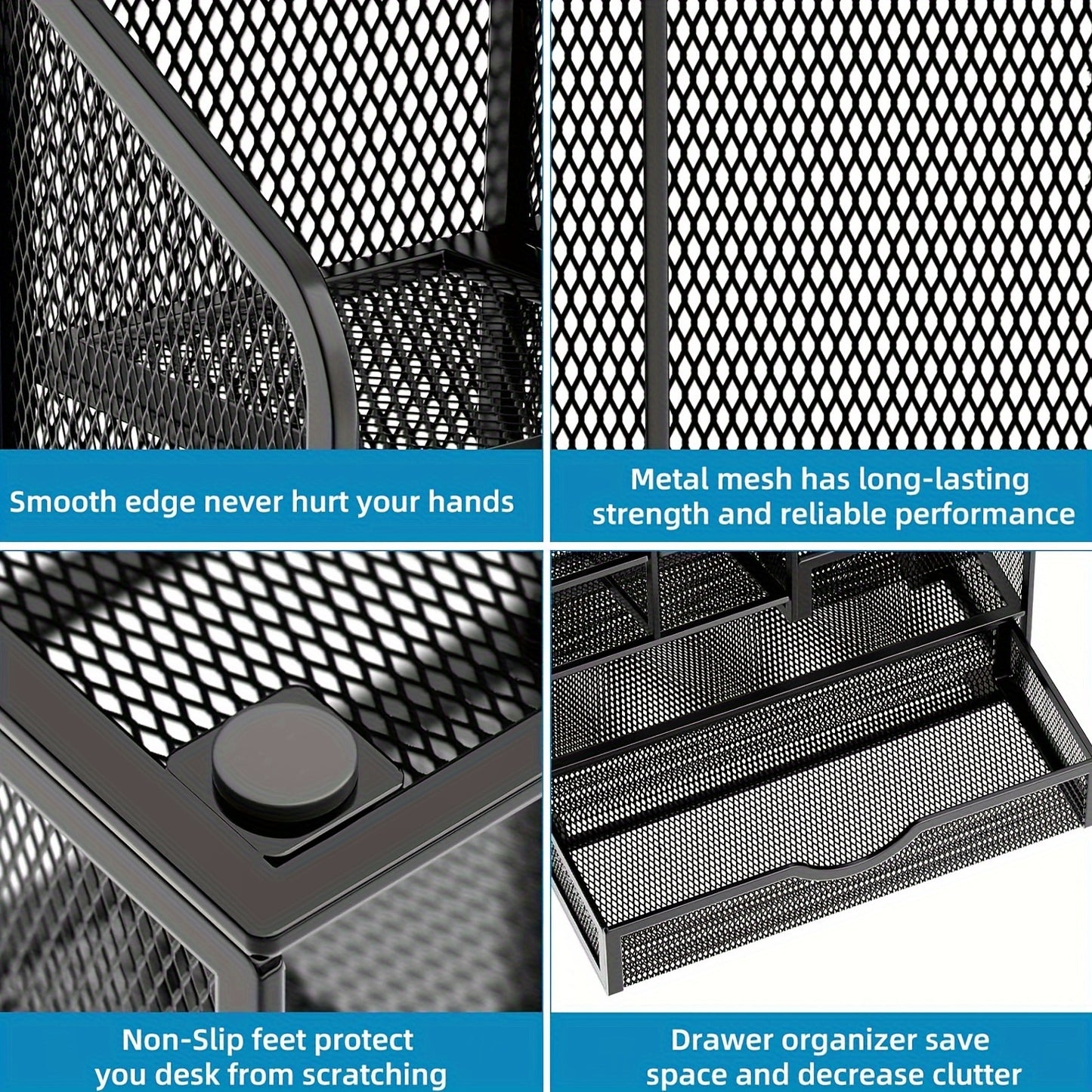 1 Piece Desktop Storage Rack - Durable & Stylish Organizer for Stationery, Office Supplies & Bedroom Decor - Space-Saving, Versatile Design Enhances Home Storage & Organization