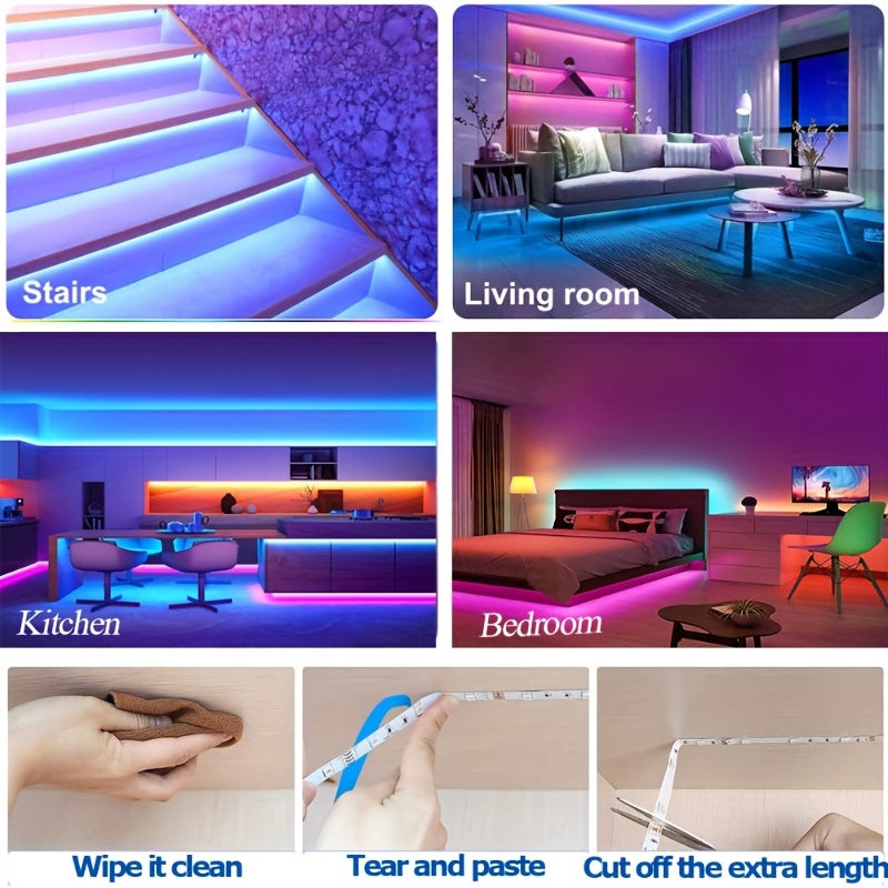 1 Set Of USB DIY Backlight TV Light Belt, LED Strip Lights, 3.28FT/9.84FT SMD 2835 LED Flexible Cabinet Light For Home Decoration