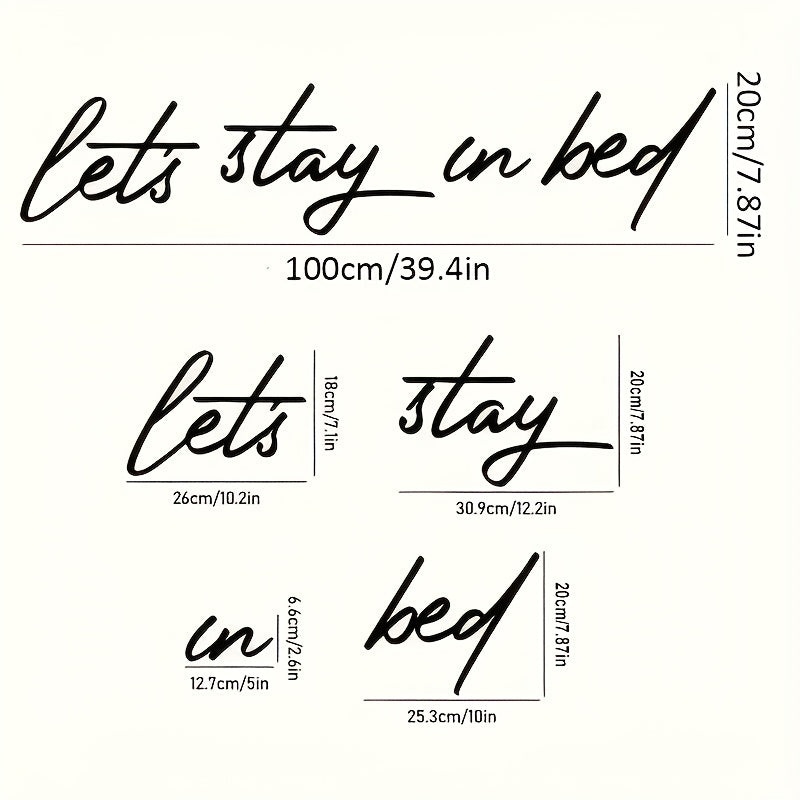 "Let's Stay in Bed" Metal Wall Art Sculpture - Art Deco Inspired, Iron Home Decor, Perfect for Wedding Gift, Love Theme, Versatile Floor Mount, Ideal for Christmas, Thanksgiving, Valentine's Celebrations, Spring Festival Occa