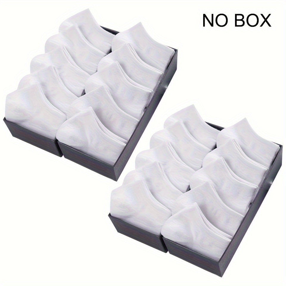 1/5/10/20 Pairs Men's Anti-odor Plain Color Thin Sweat-absorbing Breathable Invisible Ankle Socks, Boat Socks For Spring & Summer