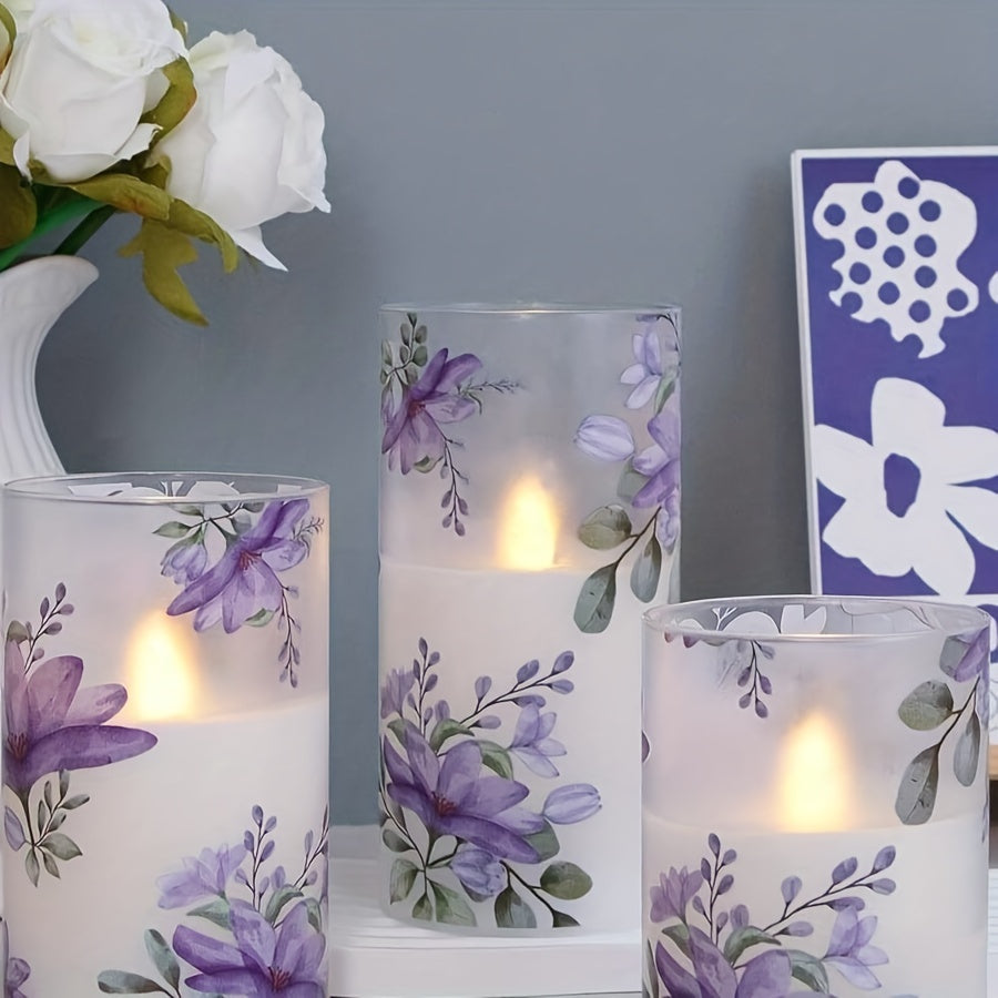 Set of 3 Flameless Pillar Candles - Battery Operated with Remote Control and Timer, Realistic Twinkle Effect, Perfect for Home Decoration, Party, Wedding, and Ambient Lighting