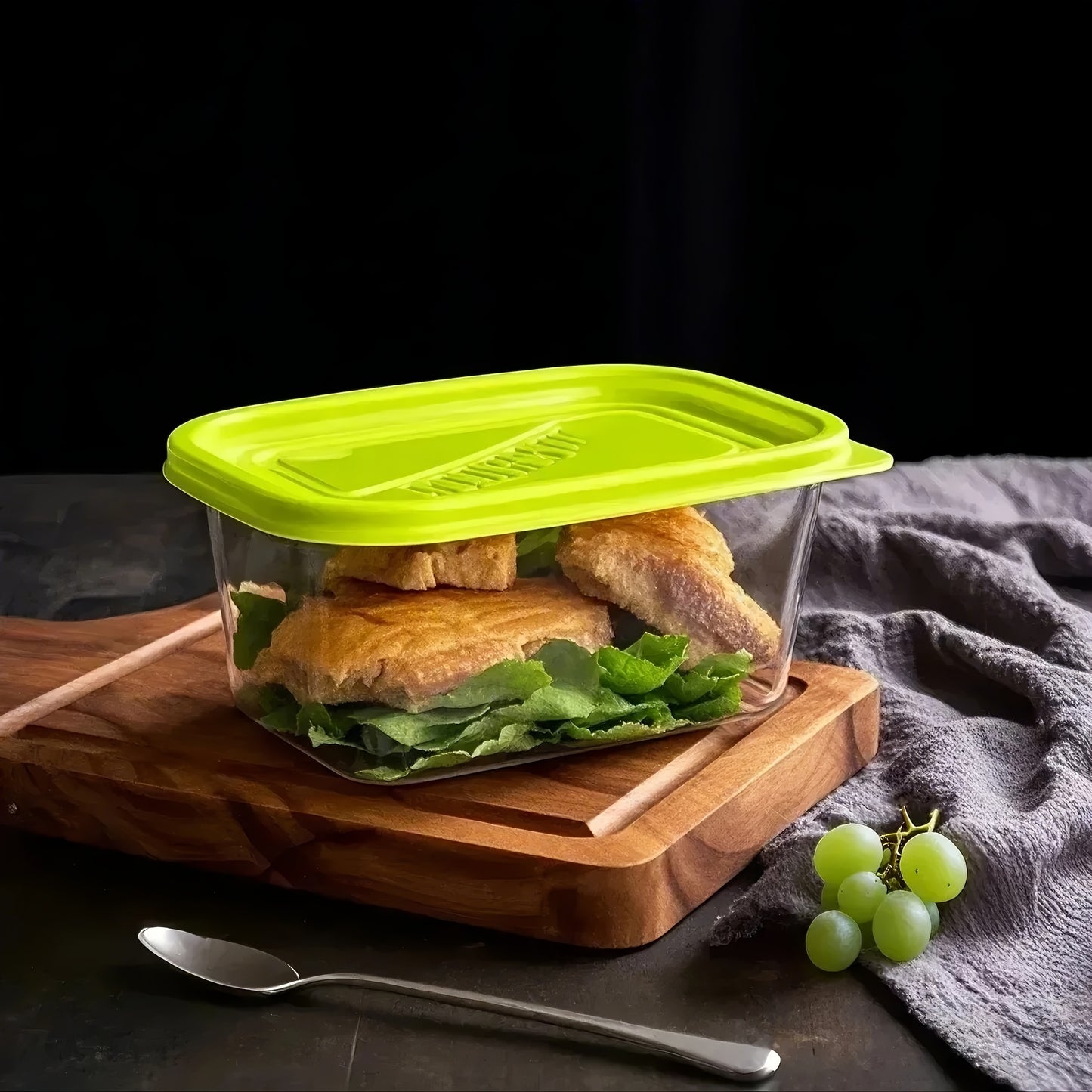 10pcs Stackable Food Storage Containers with Lids, BPA-Free Plastic Lunch Boxes, Suitable for Grains, Meat, Fruits, and Vegetables - Dishwasher and Microwave Safe