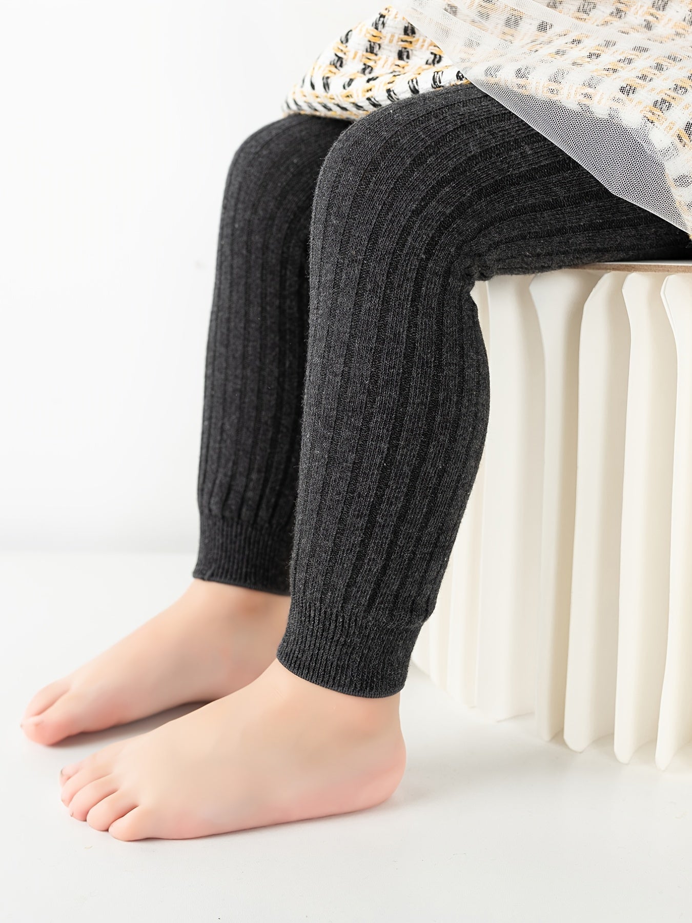 Soft Knit Toddler Girls Footless Leggings