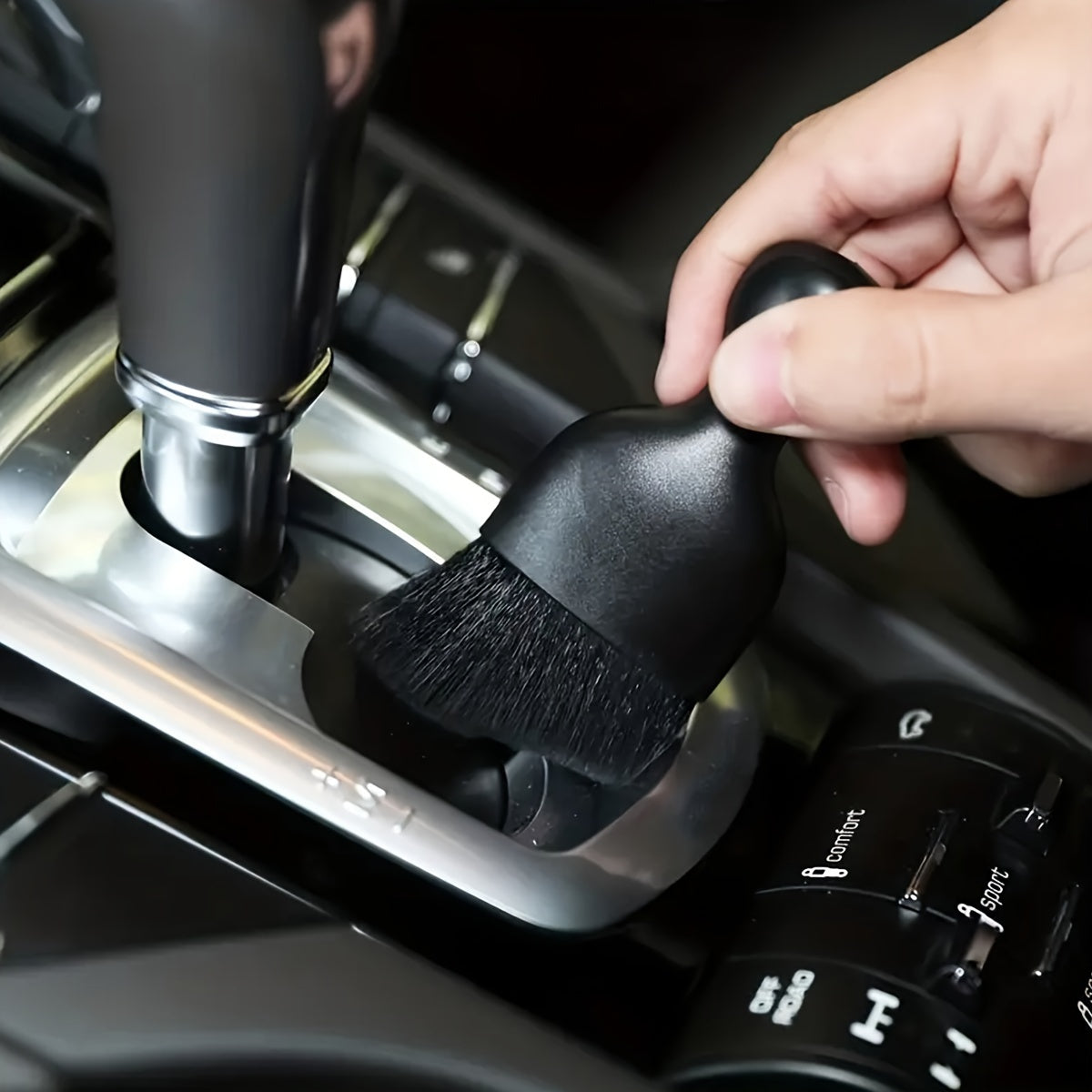 1pc Car Interior Cleaning Brush, Compact Soft Bristle Brush, Car Seat Center Console Gap Interior Dust Removal Artifact, Car Interior Air Conditioner Air Outlet Cleaning Brush, Car Accessories, Men Gift