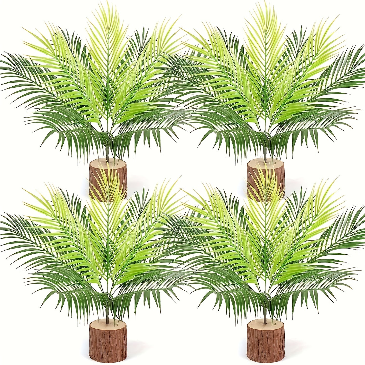 1pc 20" Fake Plants, Large Tropical Palm Tree, Artificial Monstera Faux Plant Tree In Pot For Indoor Outdoor Home Office Garden Decoration