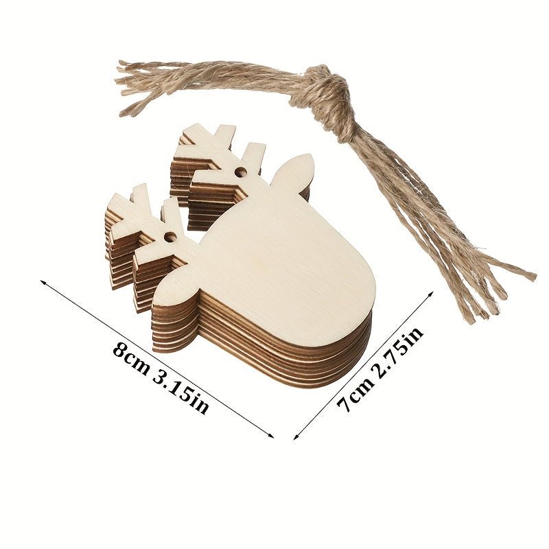 1 Pack, Christmas Pendant Household Decoration Supplies, Wooden Handicrafts, Creative Carving Wood Chips, Christmas Tree Decorations Gifts, Creative Small Gift, Holiday Accessory, Birthday Party Supplies, Birthday Gift, Art C