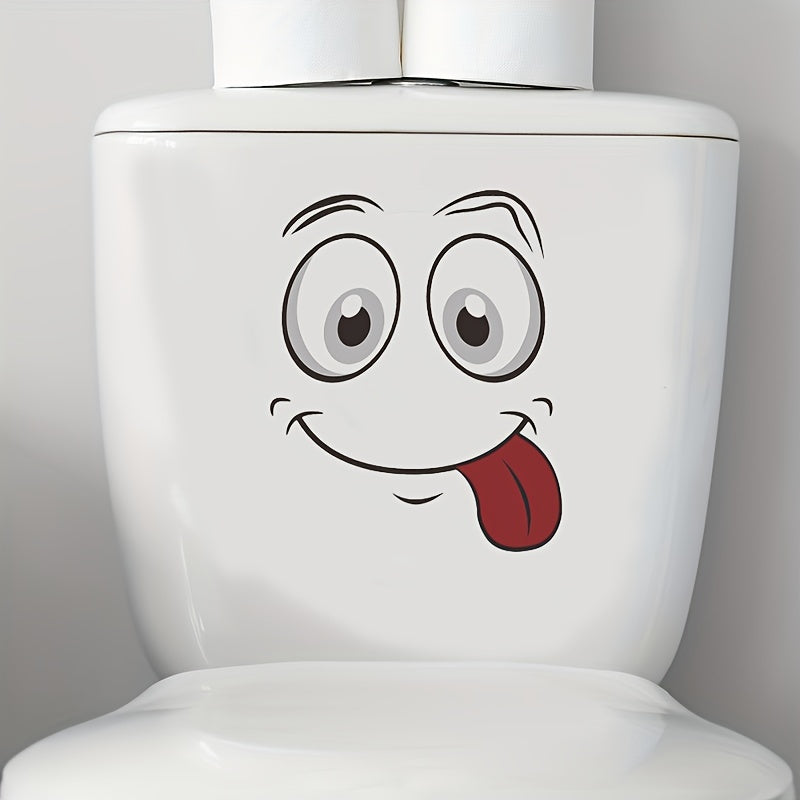 1pc Cheap Cartoon Toilet Sticker, Decoration Wall Sticker, Self-adhesive Bathroom Toilet Sticker, Interesting Item, Room Decor