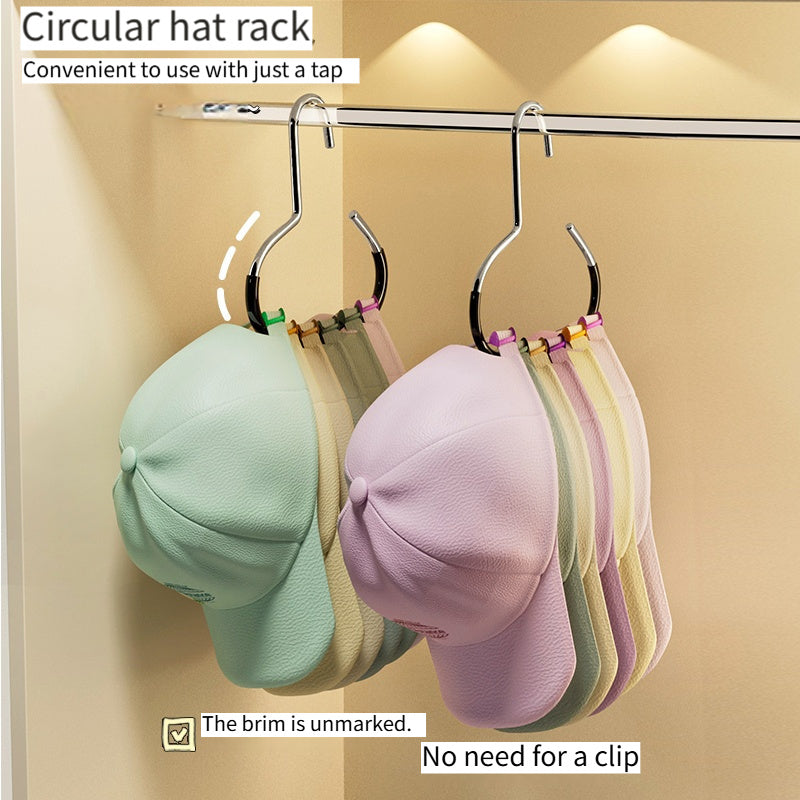 Space-Saving Metal Hat Rack - Portable, Alloy Steel Hanging Organizer for Baseball Caps & More - Perfect for Dorms & Home Storage