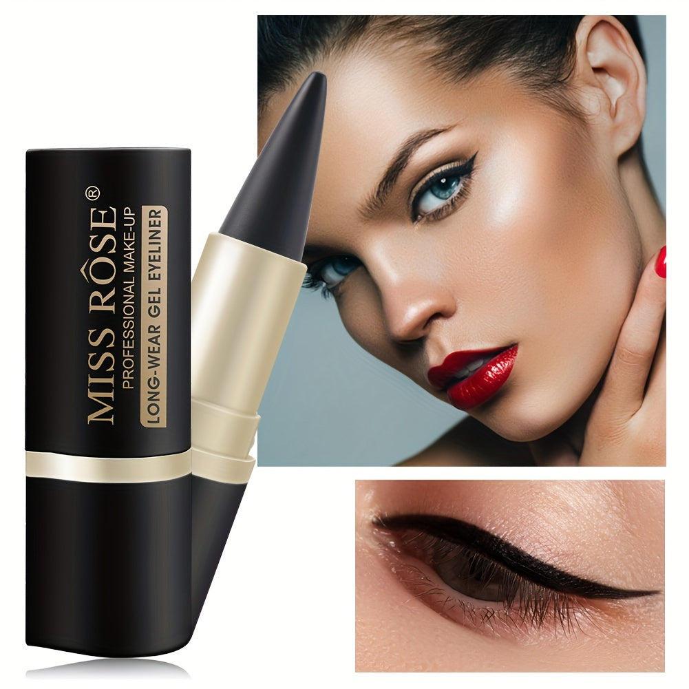 Single-head Matte Waterproof and Smudge Proof Black Eyeliner Balm Solid