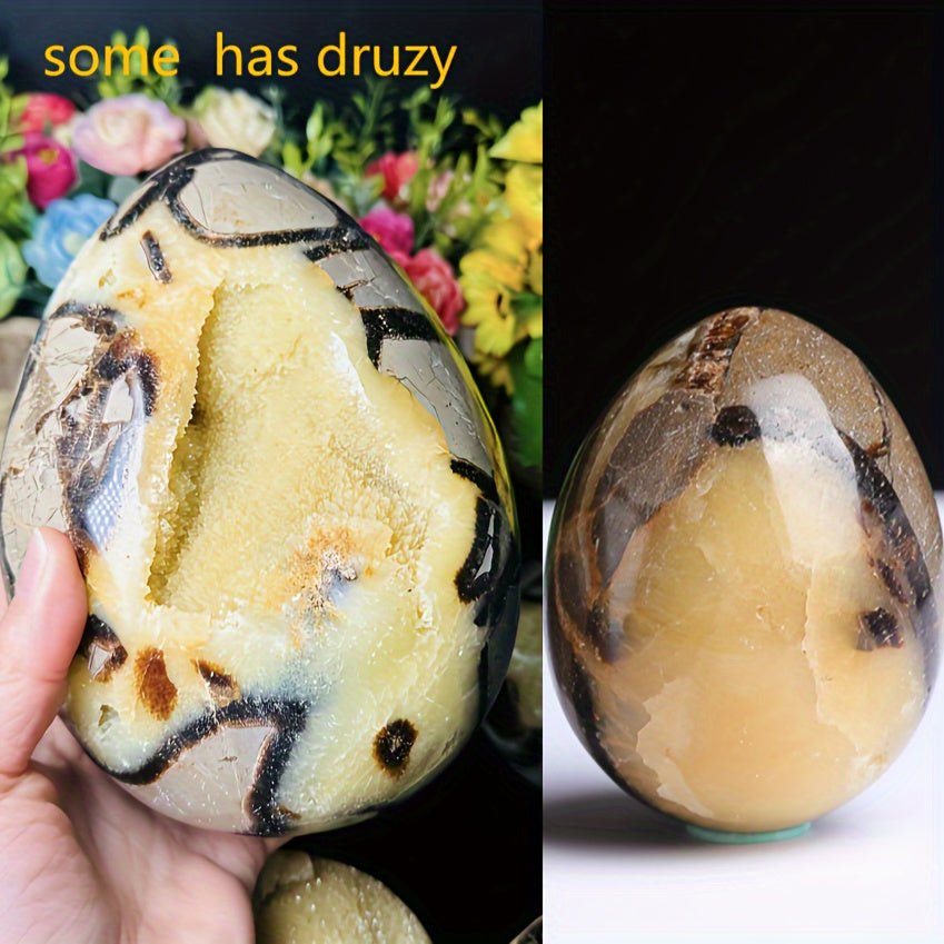 1pc Natural High Quality Turtle Back Stone Dragon Egg Statue, Home Decoration Statue Decoration, Eliminate Negative Energy And Stress, Purify, Holiday Gift For Parents, DIY, Holiday Gift, Crystal Crafts, Classmates Graduation