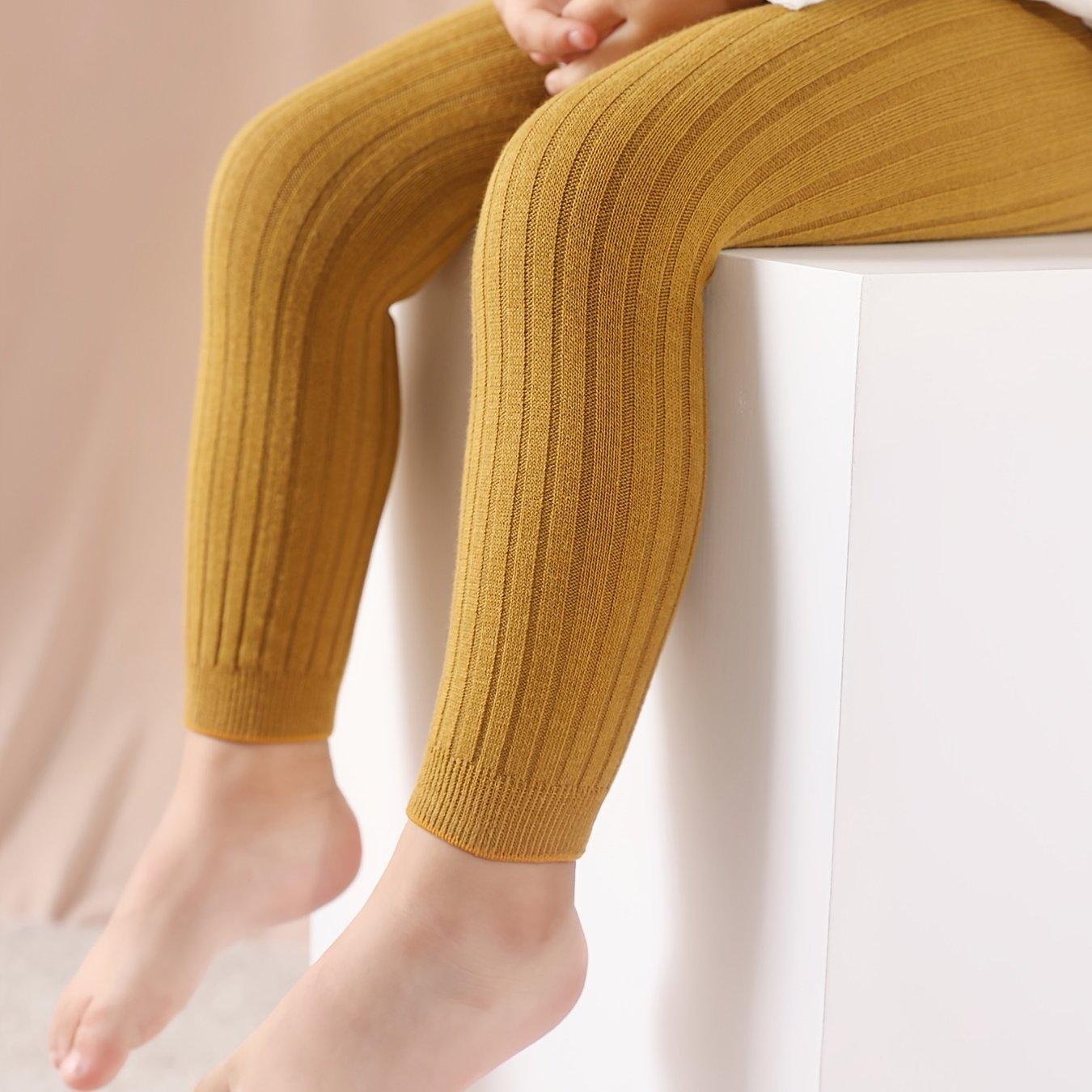 Soft Knit Toddler Girls Footless Leggings
