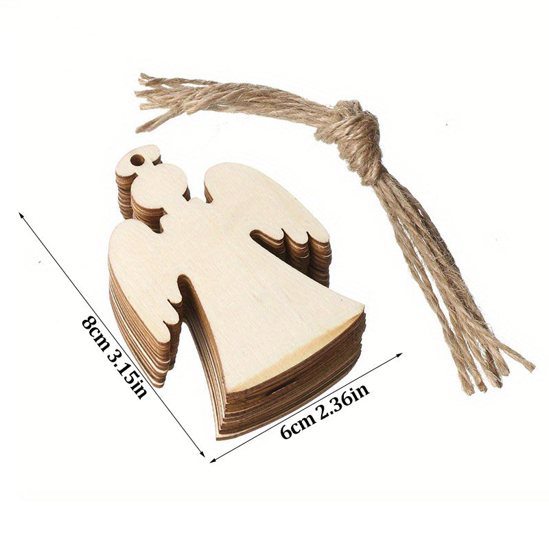 1 Pack, Christmas Pendant Household Decoration Supplies, Wooden Handicrafts, Creative Carving Wood Chips, Christmas Tree Decorations Gifts, Creative Small Gift, Holiday Accessory, Birthday Party Supplies, Birthday Gift, Art C