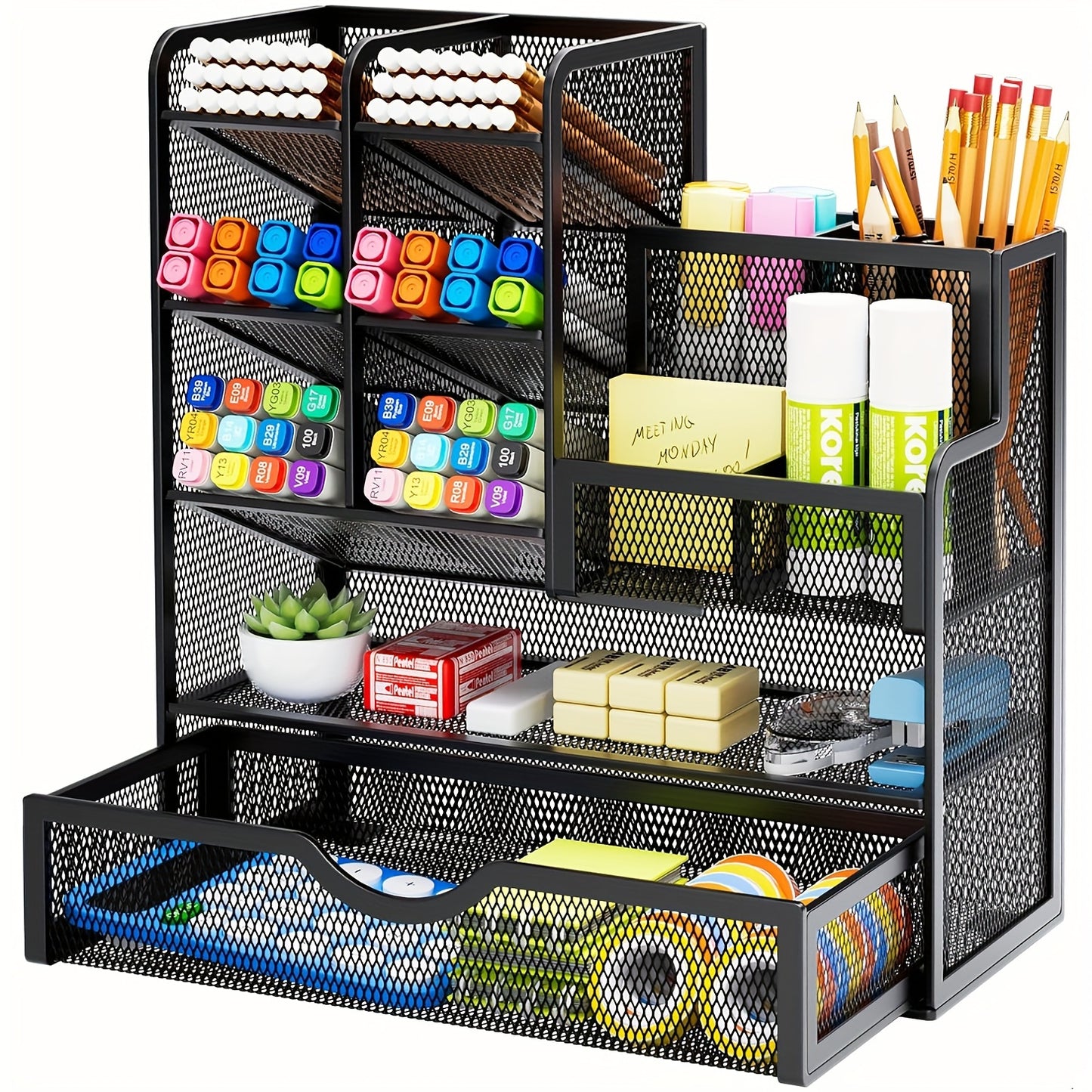 1 Piece Desktop Storage Rack - Durable & Stylish Organizer for Stationery, Office Supplies & Bedroom Decor - Space-Saving, Versatile Design Enhances Home Storage & Organization