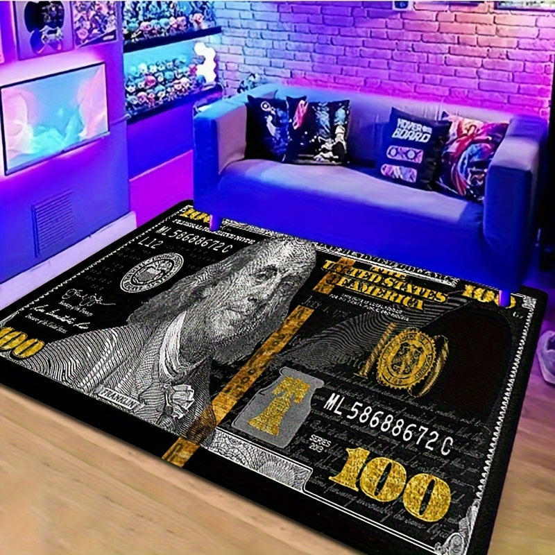 1pc Banknote Pattern Bathroom Non-slip Mat, Bathroom Floor Rug, Bathroom Door Mat, Bedroom Living Room Floor Carpet, Entry Way Mat For Bathroom Hallway Living Room Bedroom Balcony, Home Decoration