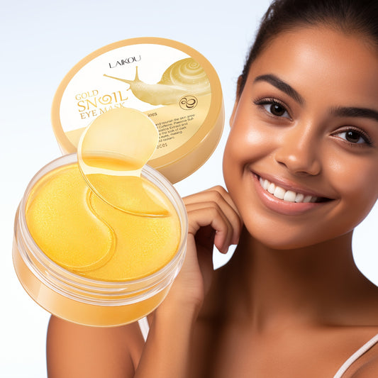 1 boîte de masques pour les yeux à l'escargot, patchs pour les yeux, patchs pour les yeux gonflés, masques pour les yeux contre les cernes et hydratants