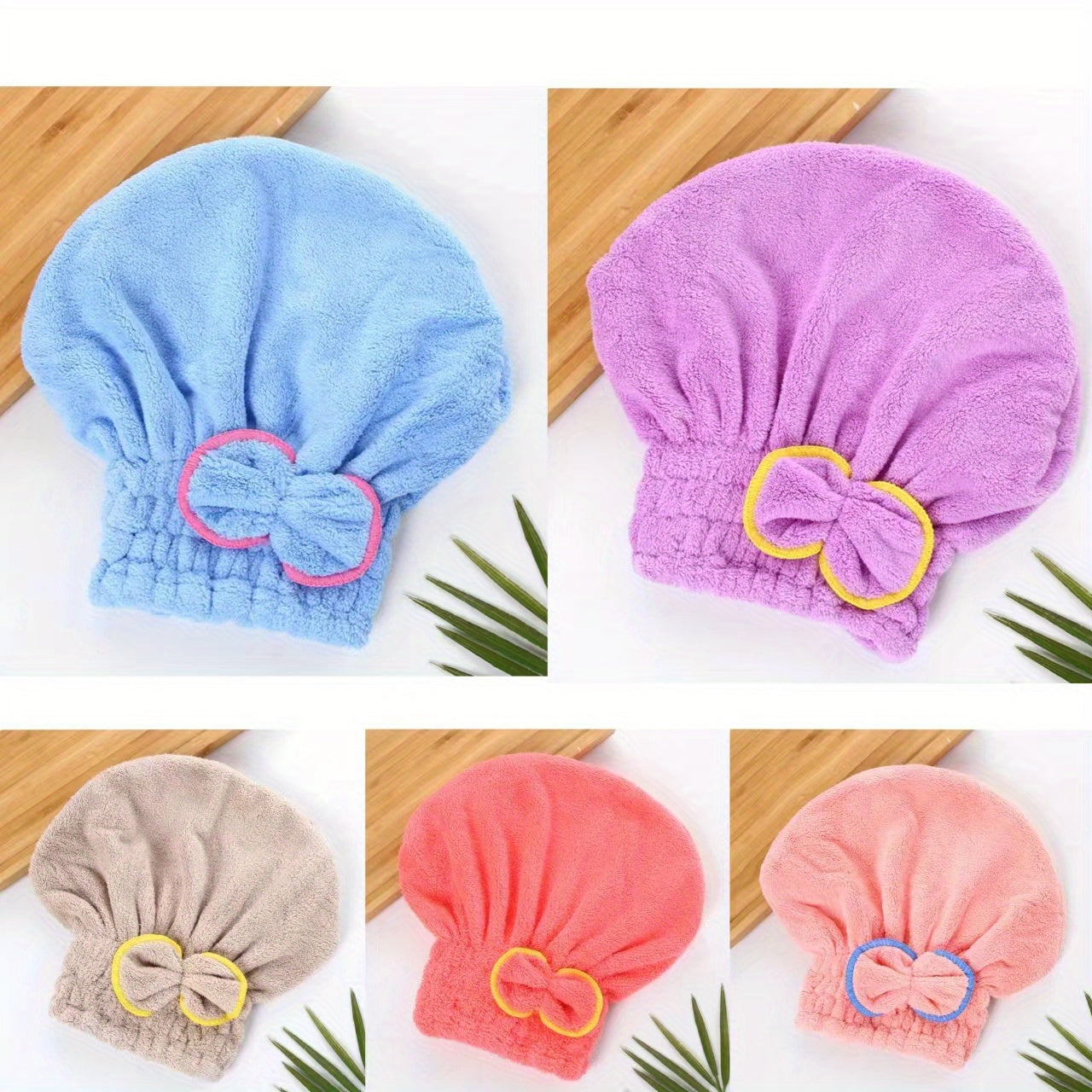 1 Pc Absorbent Coral Velvet Hair Drying Towel - Fast Drying Long Hair Turban Wrap For Women - Princess Shower Cap