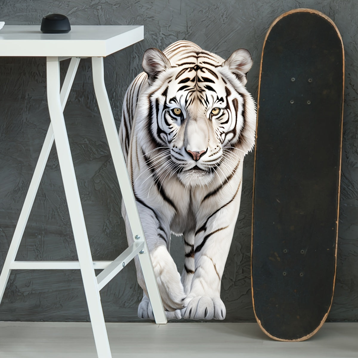 1pc Creative Wall Sticker, Simulation Tiger Animal Pattern Self-Adhesive Wall Stickers, Bedroom Entryway Living Room Porch Home Decoration Wall Stickers, Wall Decor Decals