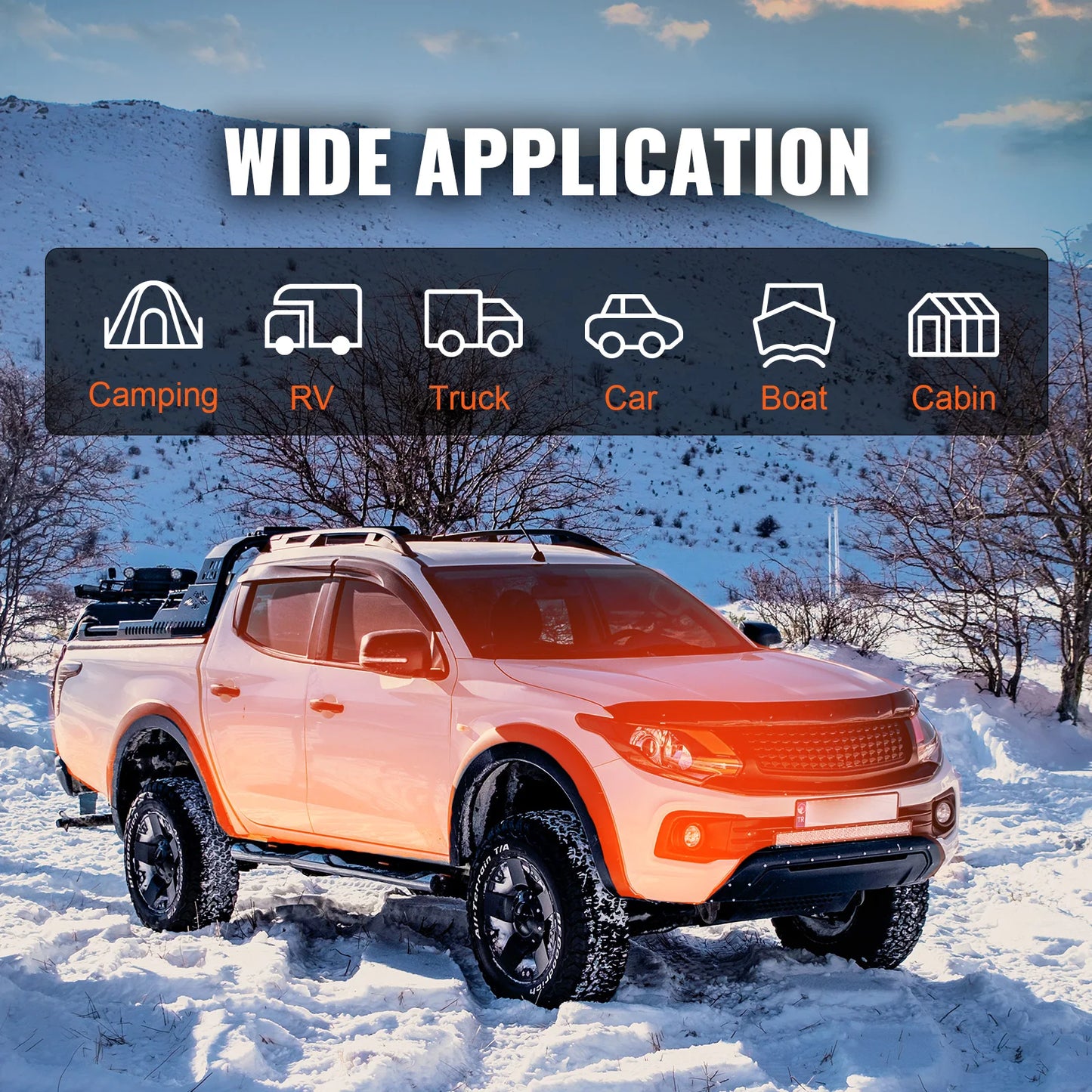 SucceBuy 8KW Diesel Air Heater 12V Car Heater with Remote Control and LCD Diesel Parking Heater for RV Trailer Camper Van Boat