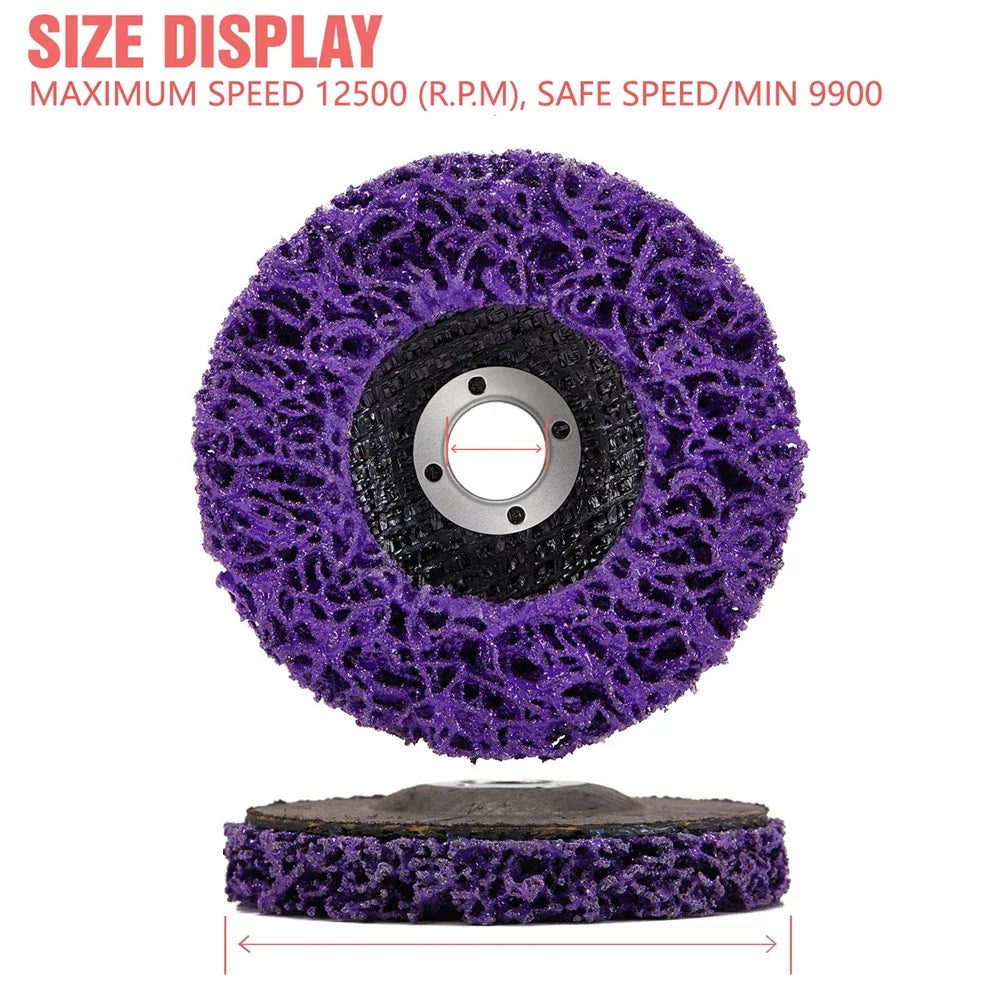 1-5 Pcs 100/115/125mm Coral Disc Poly Strip Disc Grinder Strip Disc Abrasive Wheel Paint Rust Removal Clean For Angle Grinder