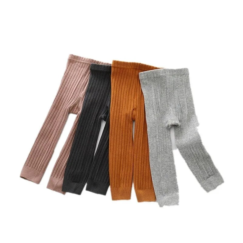 1 Piece Girls Toddler Baby Basic Ribbed Sweater and Leggings Footless Tights Kids Little Girls Dress Bottom Top Pants 1-6 Years