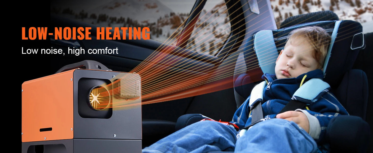 SucceBuy 8KW Diesel Air Heater 12V Car Heater with Remote Control and LCD Diesel Parking Heater for RV Trailer Camper Van Boat