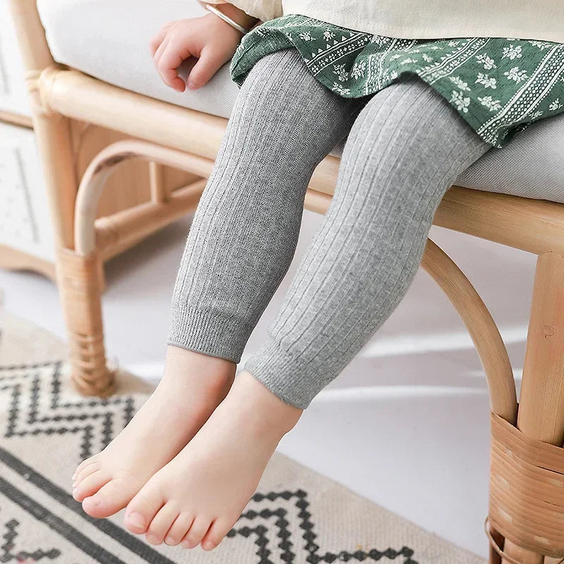 1 Piece Girls Toddler Baby Basic Ribbed Sweater and Leggings Footless Tights Kids Little Girls Dress Bottom Top Pants 1-6 Years
