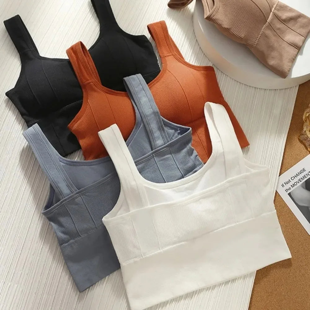 Sports Bra Anti-Sweat Fitness Top Women Seamless Yoga Bra Shockproof Crop Top Push Up Sport Bra Gym Workout Top