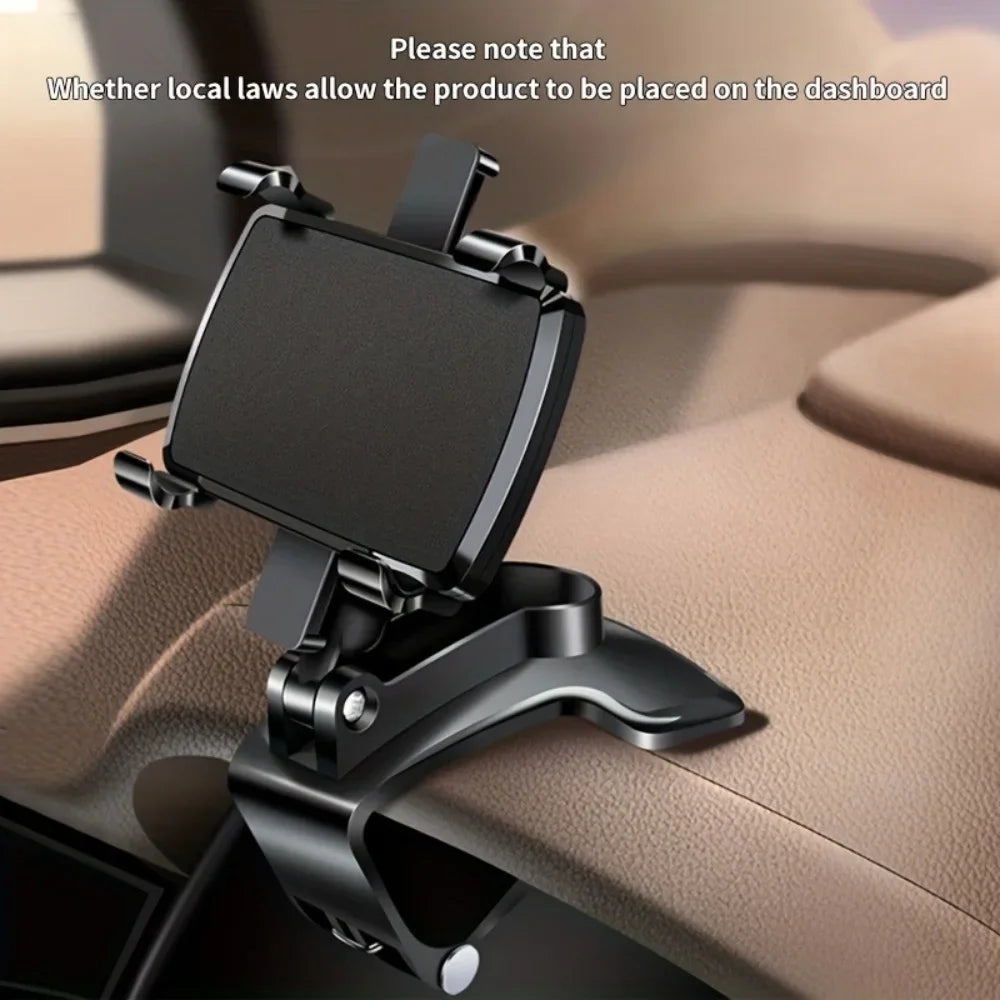 Support de téléphone universel pour tableau de bord de voiture 360 ° Support de voiture pour Smartphone rotatif, pour iPhone,