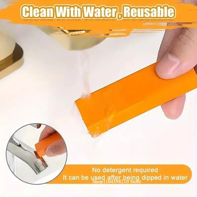 "Efficient Limescale Eraser, Stainless Steel Rust Remover for Kitchen Faucets, Cleaning Rubber for Household Scale Stain Tool"