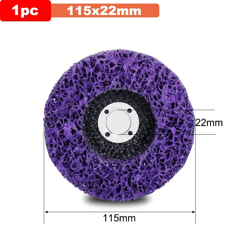 1-5 Pcs 100/115/125mm Coral Disc Poly Strip Disc Grinder Strip Disc Abrasive Wheel Paint Rust Removal Clean For Angle Grinder
