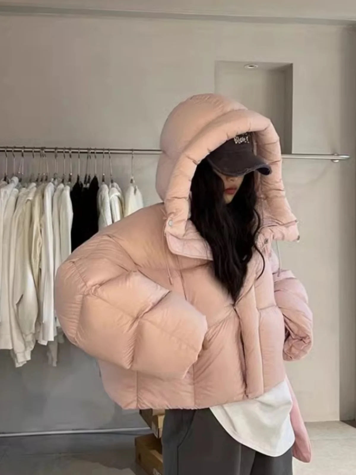 Trendy American Doudoune hiver en  Cotton  femmes Design Vêtements en coton Coupe ample