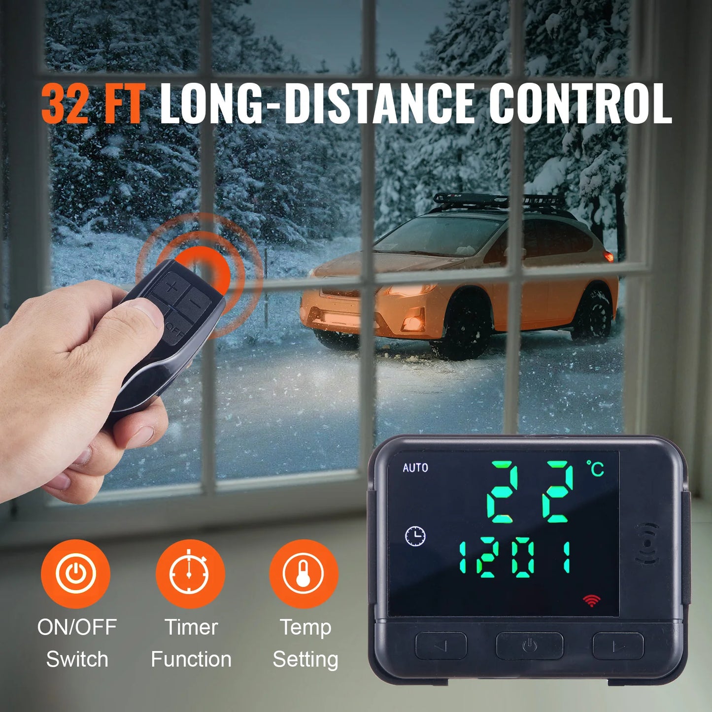 SucceBuy 8KW Diesel Air Heater 12V Car Heater with Remote Control and LCD Diesel Parking Heater for RV Trailer Camper Van Boat