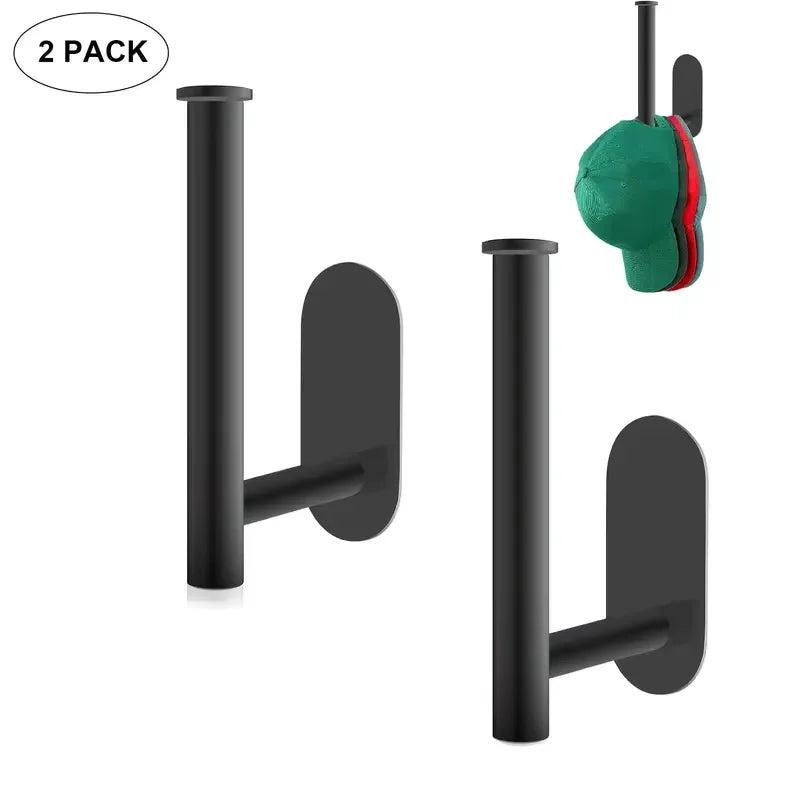 1/2pcs Stainless Steel Cap Hook For Wall, Minimalist No Drilling Hat Organizer, Household Storage Organizer