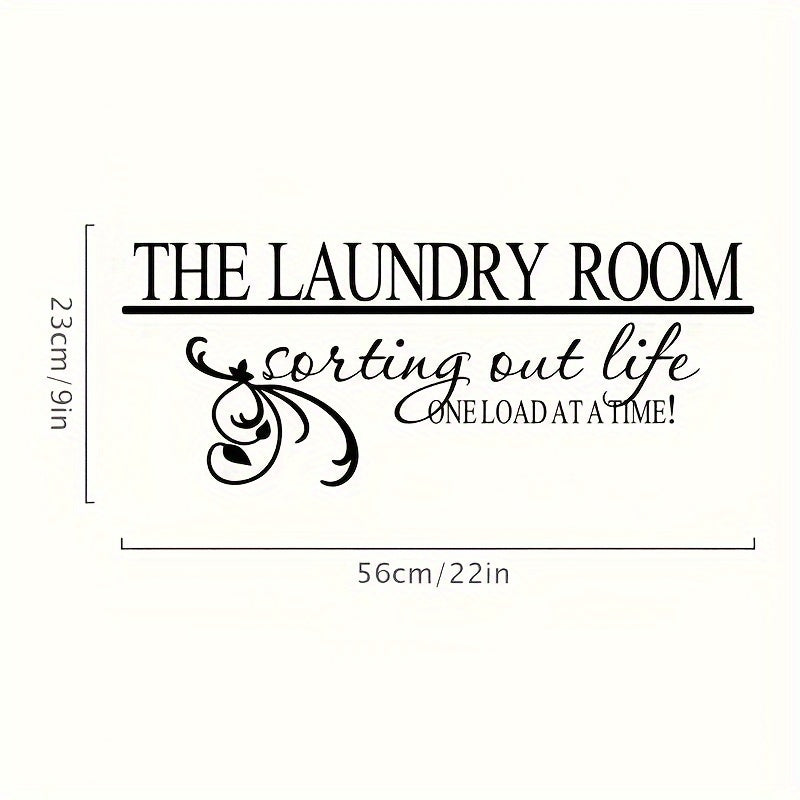 1pc Creative Wall Sticker, The Laundry Room, Self-Adhesive Wall Stickers, Laundry Room Bathroom Home Decoration Wall Stickers, Removable Stickers, Wall Decor Decals
