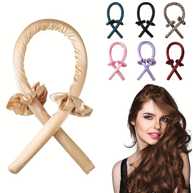 3pcs/Set Bandeau de tige de curling sans chaleur avec liers à cheveux - DIY Lazy Ribbon Hair