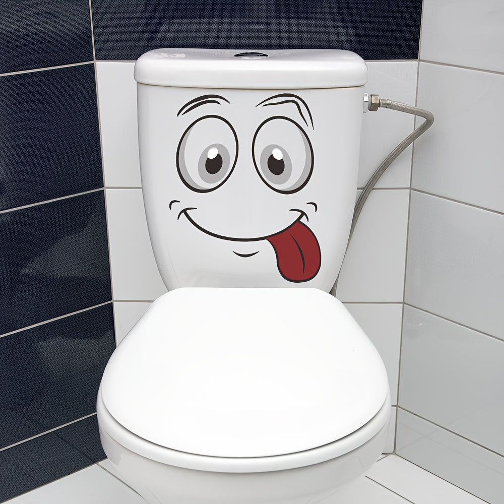 1pc Cheap Cartoon Toilet Sticker, Decoration Wall Sticker, Self-adhesive Bathroom Toilet Sticker, Interesting Item, Room Decor