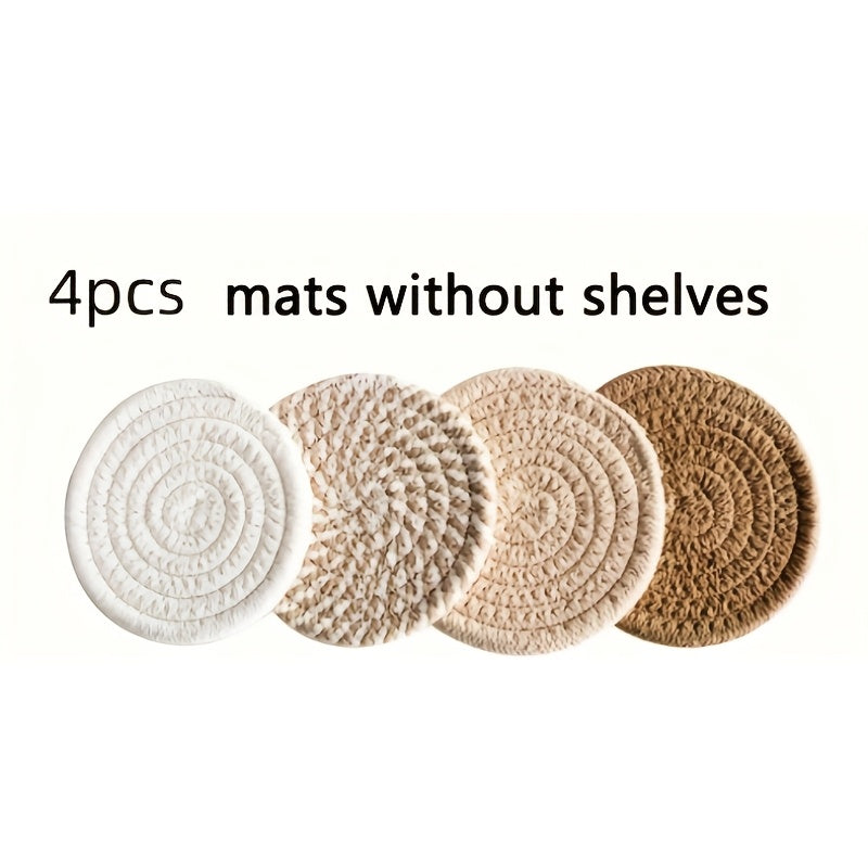 Beverage coaster with stand, absorbent coaster for beverages, minimalist coaster coaster set, woven coaster for coffee table, home decoration, tabletop protection