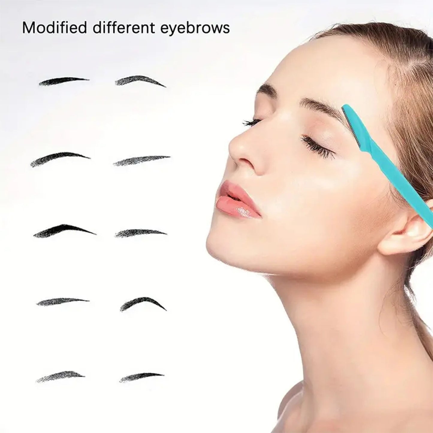 12-Pack Stainless Steel Eyebrow Razors - Unscented Multipurpose Body Hair Removal Tools with Sharp Blades for Effortless Grooming, No Accessory Included