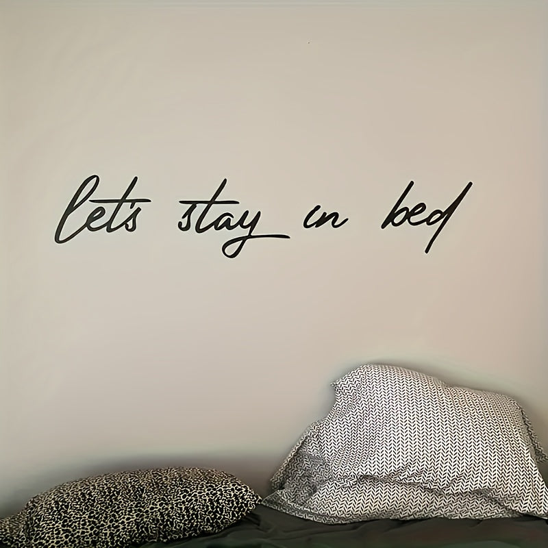 "Let's Stay in Bed" Metal Wall Art Sculpture - Art Deco Inspired, Iron Home Decor, Perfect for Wedding Gift, Love Theme, Versatile Floor Mount, Ideal for Christmas, Thanksgiving, Valentine's Celebrations, Spring Festival Occa