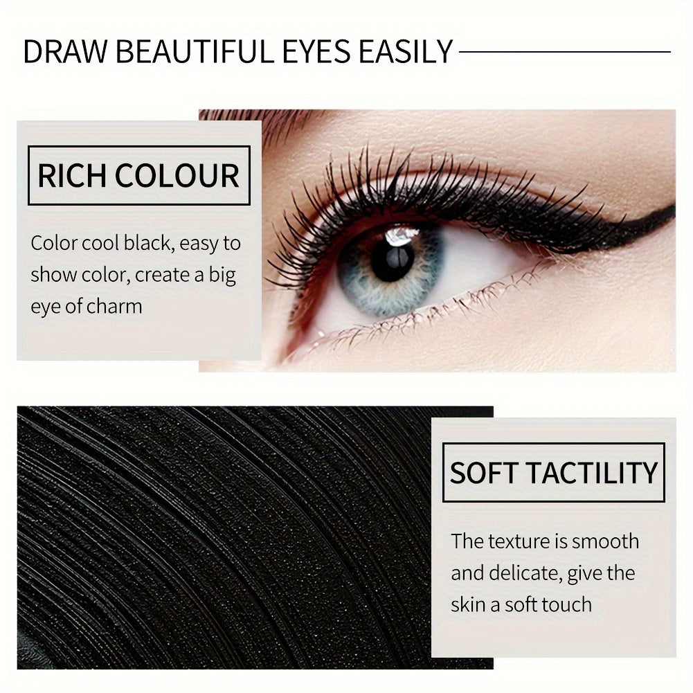 Single-head Matte Waterproof and Smudge Proof Black Eyeliner Balm Solid