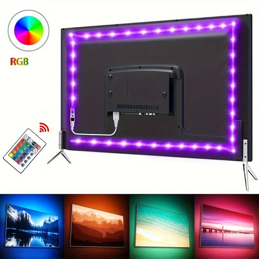 1 ensemble de ceinture de lumière TV à rétroéclairage USB DIY, bandes lumineuses LED, 3.28FT/9.84FT SMD 2835 LED Flexible Cabinet Light pour la décoration de la maison