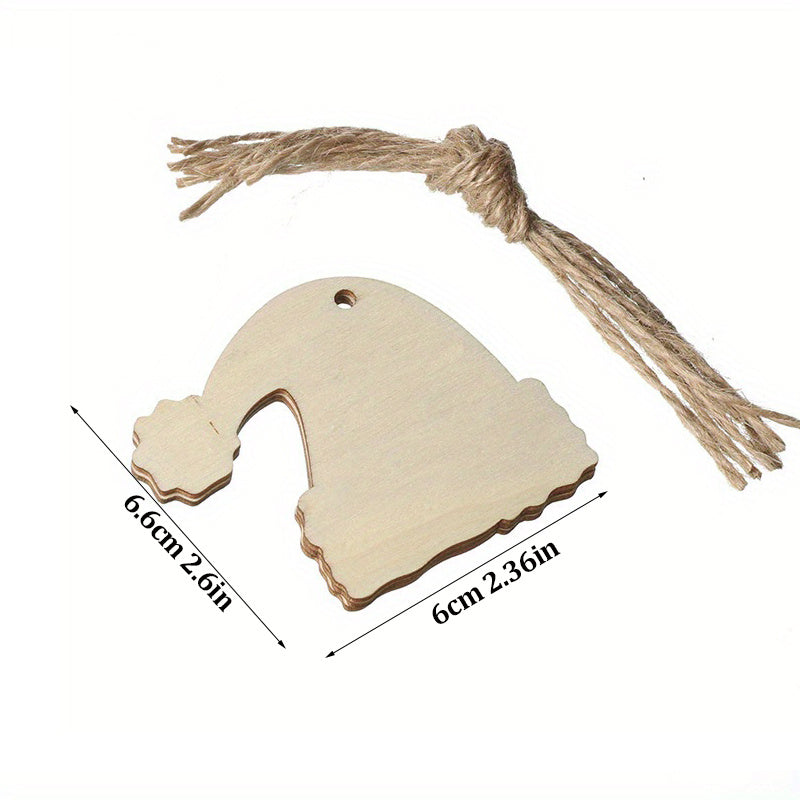 1 Pack, Christmas Pendant Household Decoration Supplies, Wooden Handicrafts, Creative Carving Wood Chips, Christmas Tree Decorations Gifts, Creative Small Gift, Holiday Accessory, Birthday Party Supplies, Birthday Gift, Art C