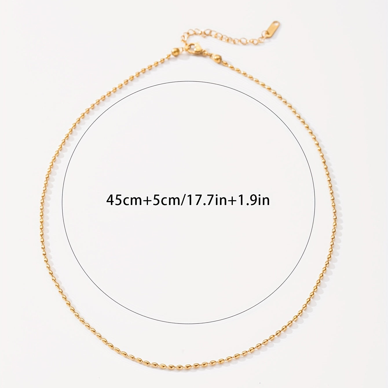 Stainless Steel Minimalist Rice Bead Necklace Charm Clavicle Chain Jewelry For Women For Daily Decoration