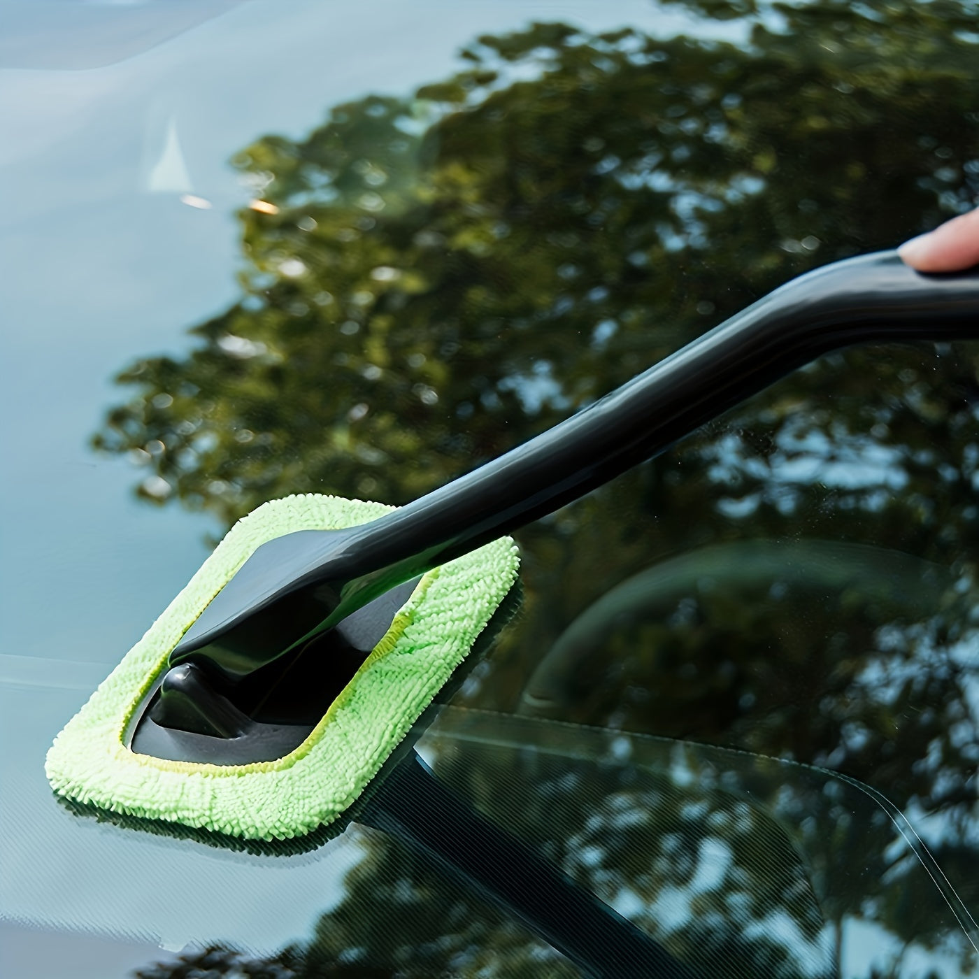 1 Set of Windshield Cleaning Brush Kit with Brush Rod/1 Simple Windshield Cleaning Brush Cloth, Easy-To-Use Wiping Tool for Cleaning And Protecting Your Windshield-Car Window Brush,Car Cleaning Wipe,Clear Car Washing Equipmen